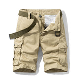 Retro Multi-Pocket Cotton Shorts - Casual Straight Fit Summer Shorts for Men