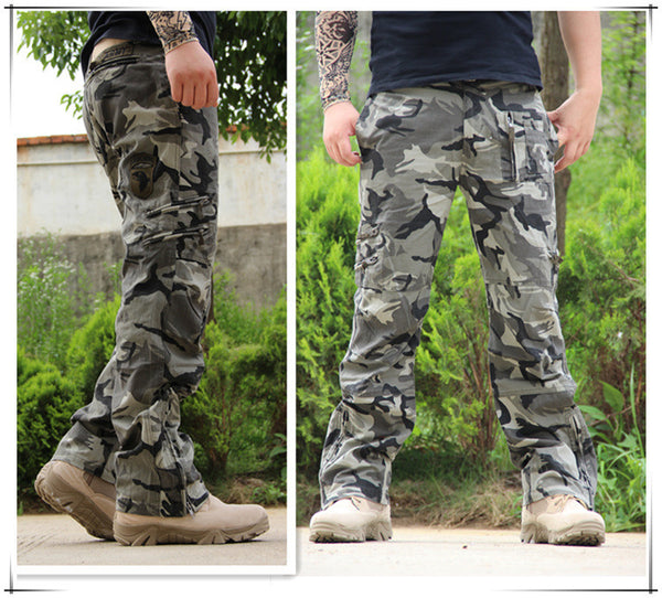 Tactical Mountaineering Cargo Pants - Men's Loose Fit Camouflage Military Trousers