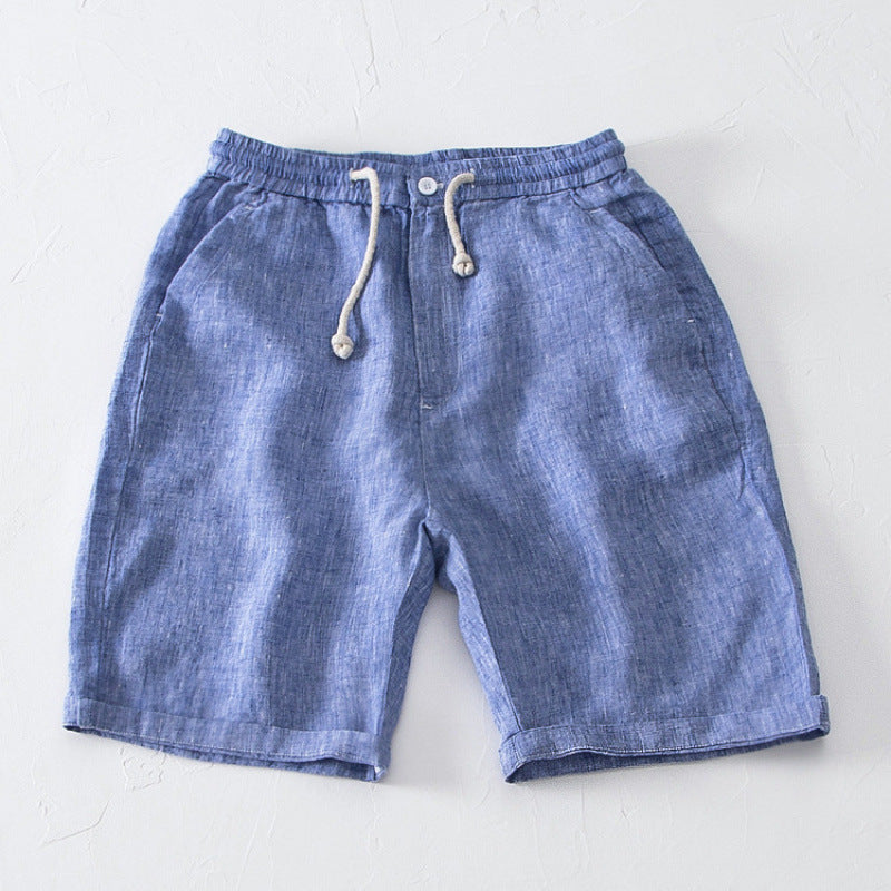 Premium Men's Linen Tapered Pants - Summer Lightweight High Waist Trousers