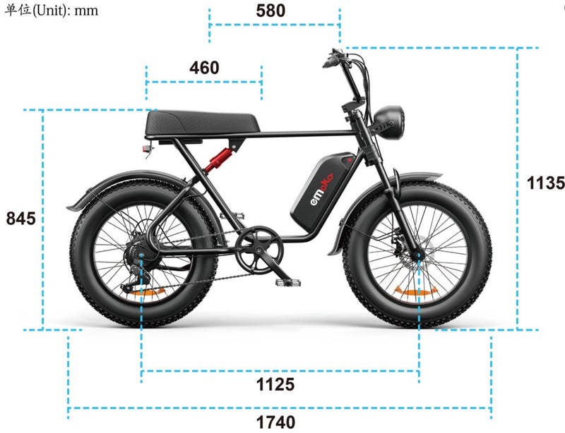 High-Performance 20" Electric Fat Tire Bike - 48V 1000W Motor, 70KM Range