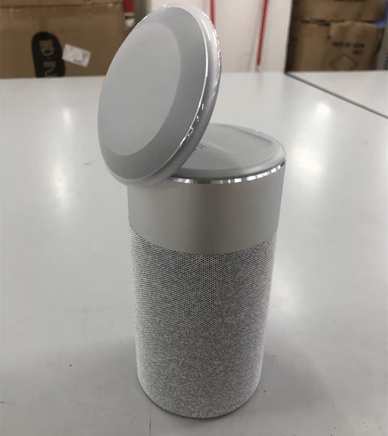 Smart Wireless Charging Station with Bluetooth Speaker & Touch Lamp - 3-in-1 Bedside Organizer