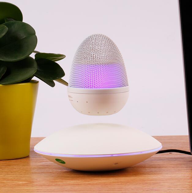 Magnetic Levitating Bluetooth Speaker - Wireless Floating Audio Device with LED Lights