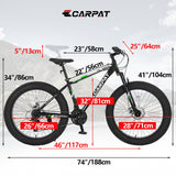 Adventure Mountain Bike S26109 - Black & Green 26-Inch Manual Bicycle