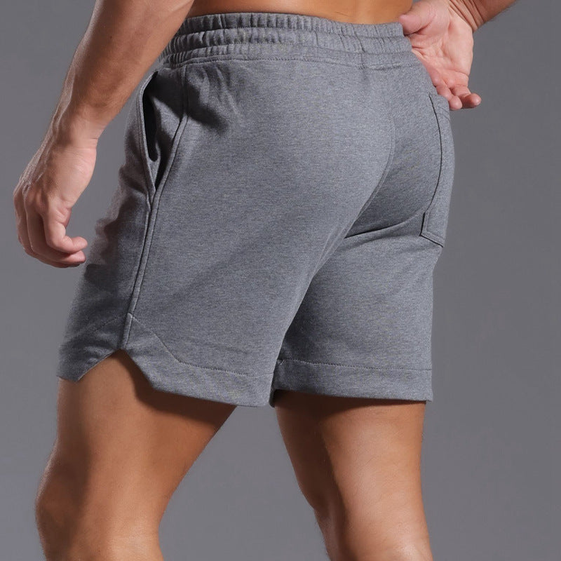 Premium Cotton Athletic Shorts - Men's Moisture-Wicking Running Capris