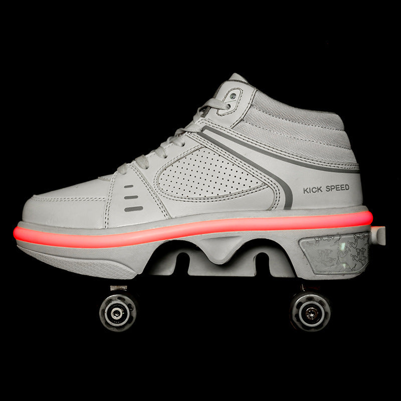 Premium Double Row Rune Roller Skates - Deformation Shoes for Men