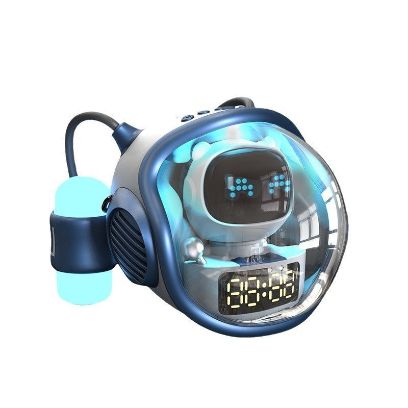 Futuristic AI Voice Spaceship Bluetooth Speaker with Rhythm Ambience Lighting