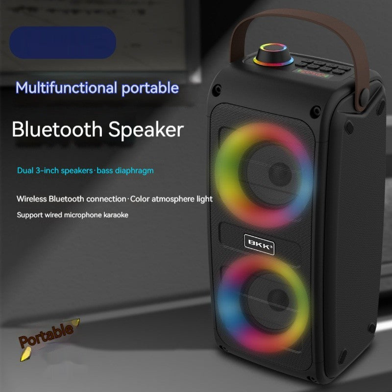 Wireless Bluetooth Speaker with LED Color Lights - Portable Sound System