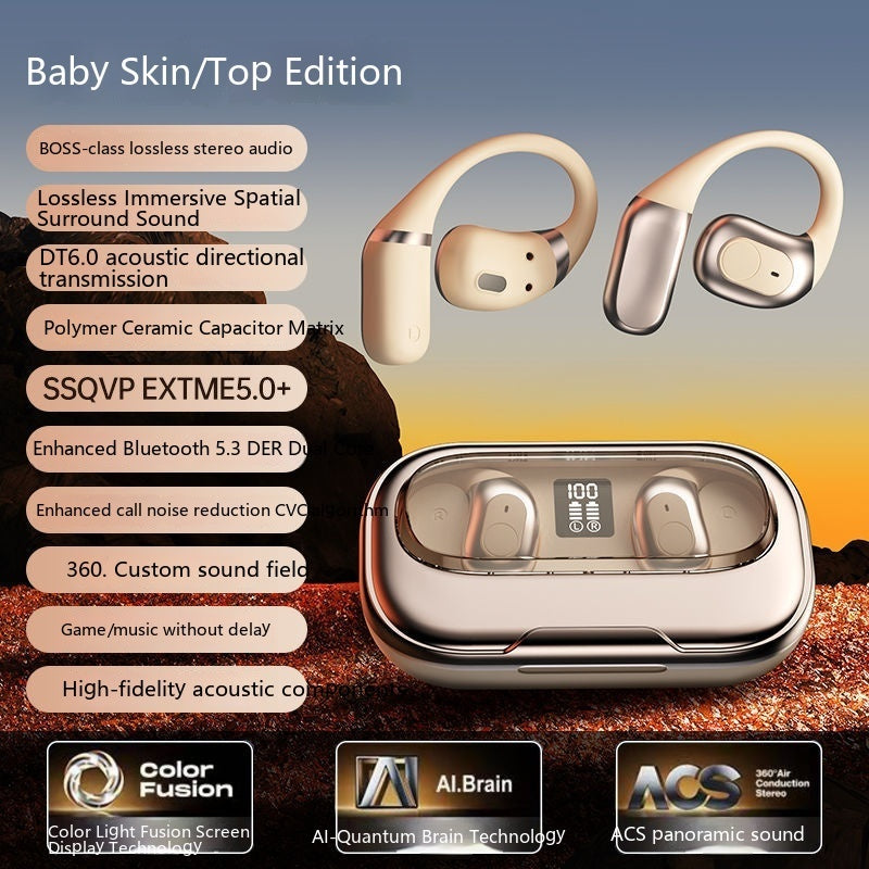Wireless Sports Bluetooth Headset - 8-10 Hour Battery Life & Comfortable Ear Hook Design