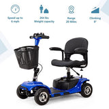 Foldable 4-Wheel Mobility Scooter - Extended Battery Range for Seniors & Adults