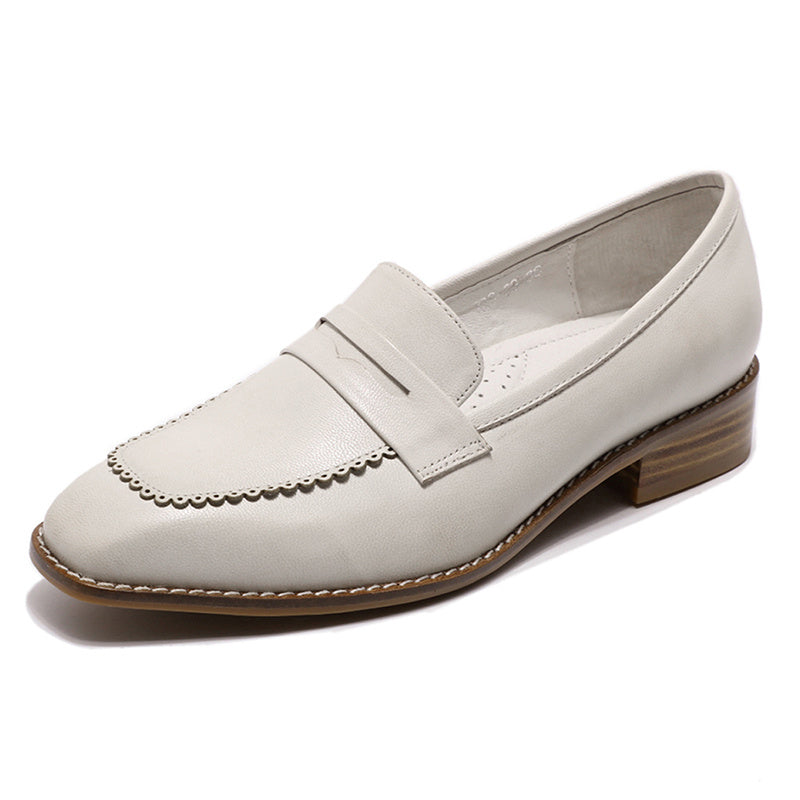 Men's Retro English Style Leather Oxford Shoes - Classic Flat Dress Shoes