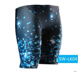 Professional Men's Swimming Trunks - Five-Point Polyester Swimwear for Large Sizes