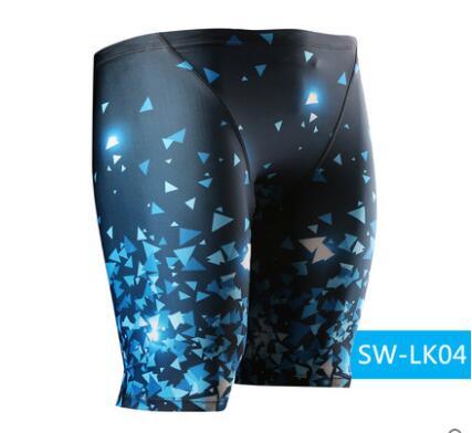 Professional Men's Swimming Trunks - Five-Point Polyester Swimwear for Large Sizes