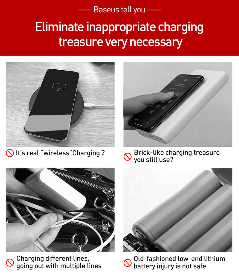 Premium 10000mAh Wireless Power Bank with LED Digital Display - Compact Fast Charging Portable Battery