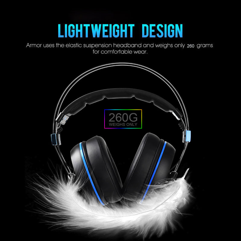 Premium Wire-Controlled Gaming Headset - Immersive Colorful Surround Stereo Audio Experience