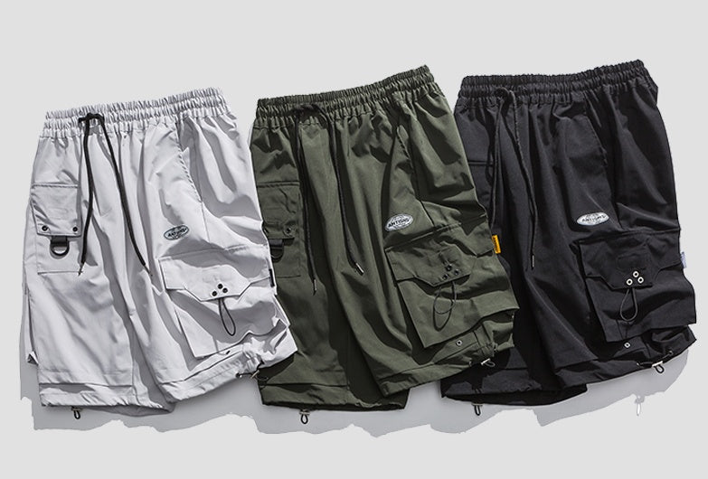Korean Style Casual Cargo Shorts - Men's Loose Fit Summer Pants with Pockets