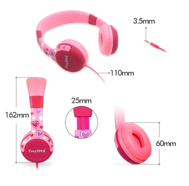 Premium Student Headphones with Volume Control - Comfortable Over-Ear Design