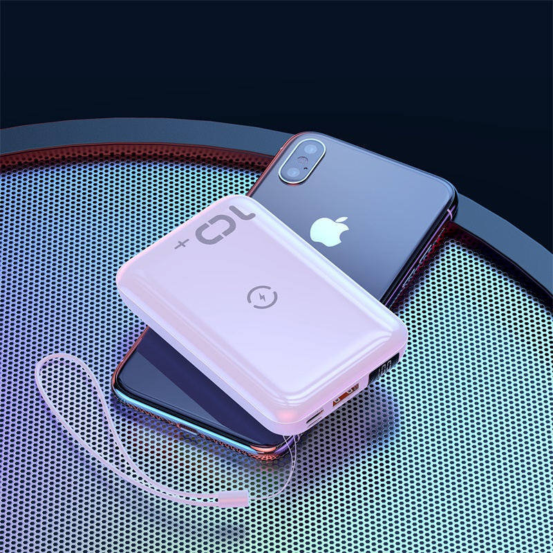 Premium 10000mAh Wireless Power Bank with LED Digital Display - Compact Fast Charging Portable Battery