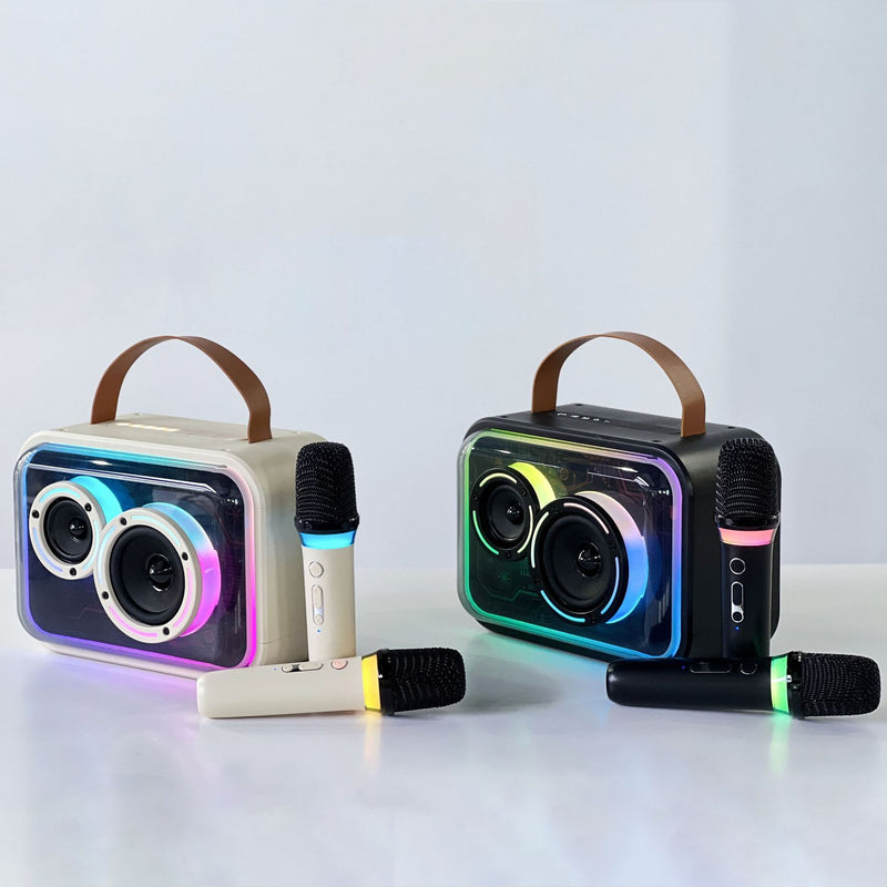 Premium RGB Bluetooth Karaoke Speaker - Portable Wireless Stereo with Colorful LED Lights