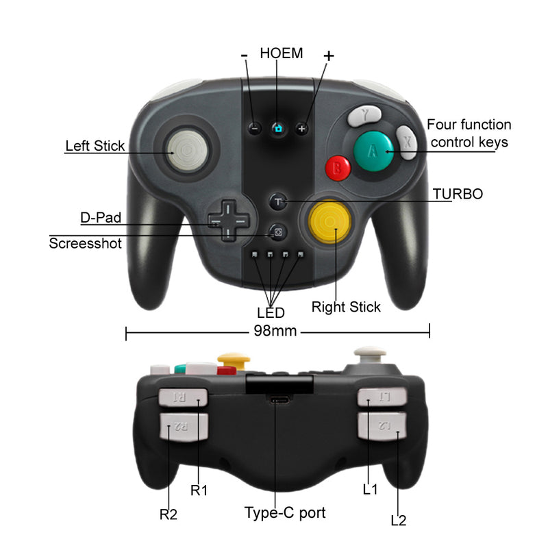 Advanced Wireless Gaming Controller with NFC & Gyroscope - Switch Compatible