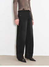 Heavy-Duty Distressed, Slim and Durable Mid-Rise  Cotton Washed Jeans