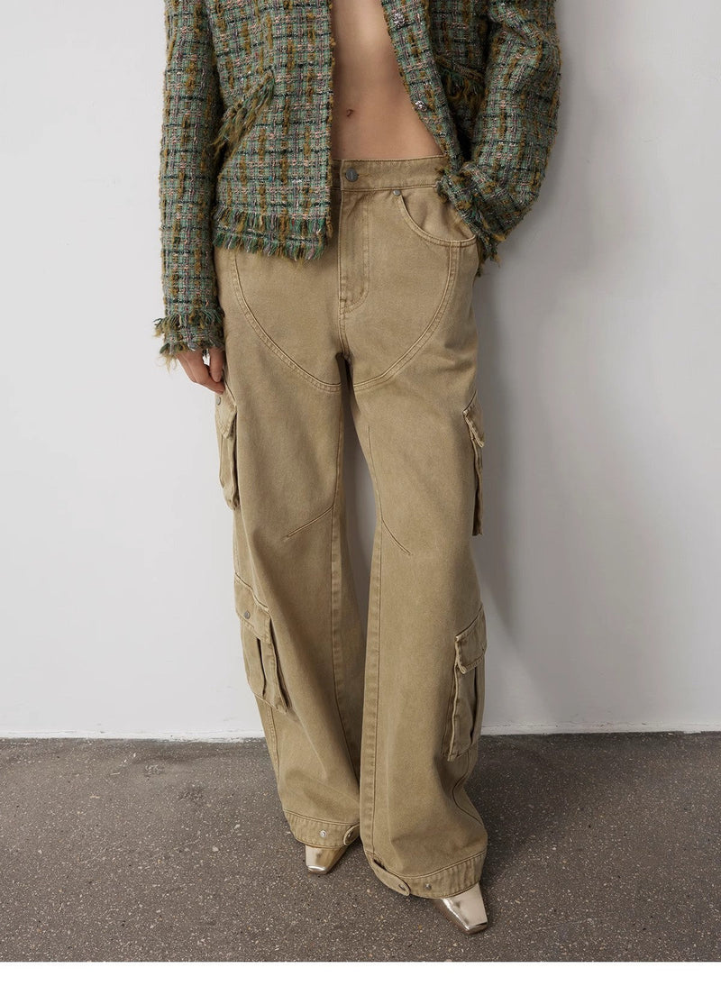 Heavy Washed Personalized Distressed American Streetwear Cocoon Jeans
