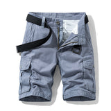 Retro Multi-Pocket Cotton Shorts - Casual Straight Fit Summer Shorts for Men