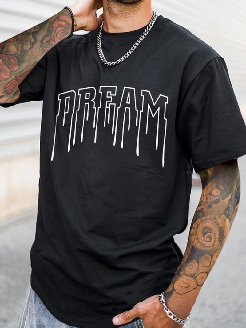 Men's Creative Tops, Casual Short Sleeved Round Neck T-shirts, Summer Outdoor Men's Clothing
