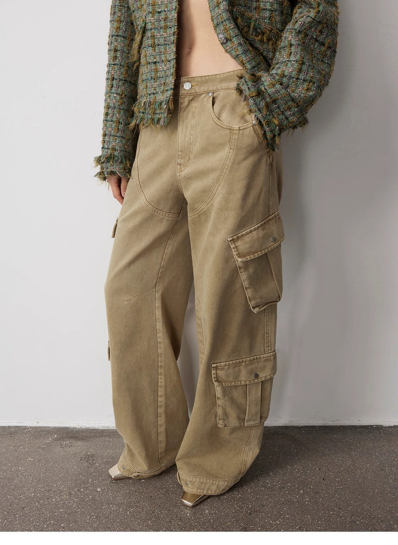 Heavy Washed Personalized Distressed American Streetwear Cocoon Jeans