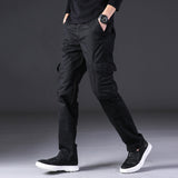 Men's Cotton Cargo Pants - Multi-Pocket Outdoor Casual Trousers