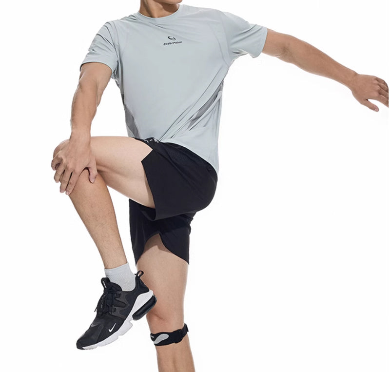 Men's Athletic Running Shorts - Four-Point Stretch Training Shorts with Laser Punching Technology