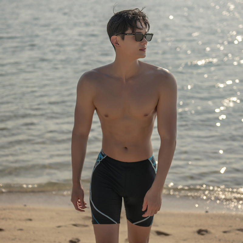 Quick-Dry Nylon Swimming Trunks for Men - Professional Water Sports Swimwear