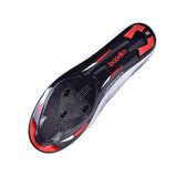Premium Carbon Fiber Cycling Shoes - Shock-Absorbing Leather Road Bike Footwear