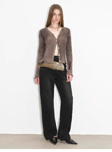 Heavy-Duty Distressed, Slim and Durable Mid-Rise  Cotton Washed Jeans