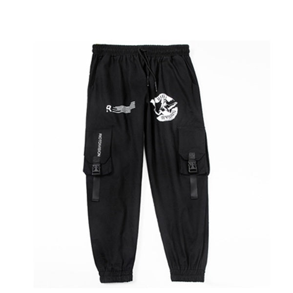 Stylish Cotton Cargo Pants - Loose Fit Youth Overalls with Multiple Pockets