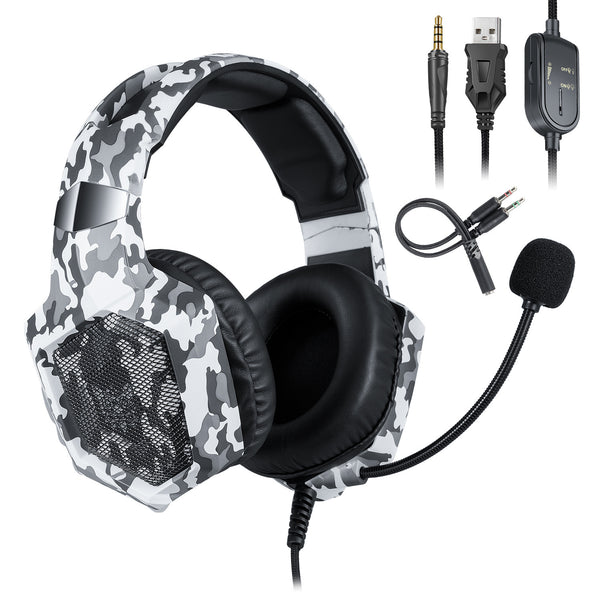 ONIKUMA K8 Professional Gaming Headset with Microphone - Wired Over-Ear Headphones