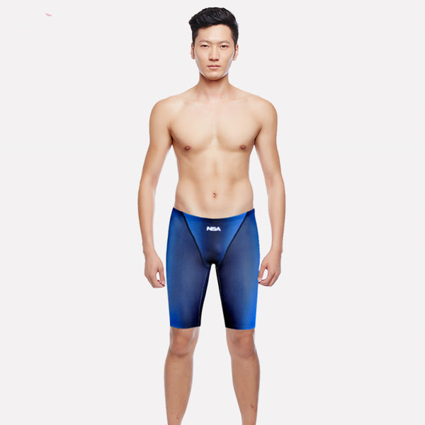 Men's Quick-Dry Swimming Trunks - Five-Point Mid-Length Boxer Style Swim Shorts