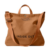 Stylish Black Canvas Tote Bag - Large Capacity Women's Shoulder Bag