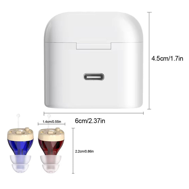 Advanced Digital Hearing Amplifier - Rechargeable Sound Collector with 12+ Hour Battery