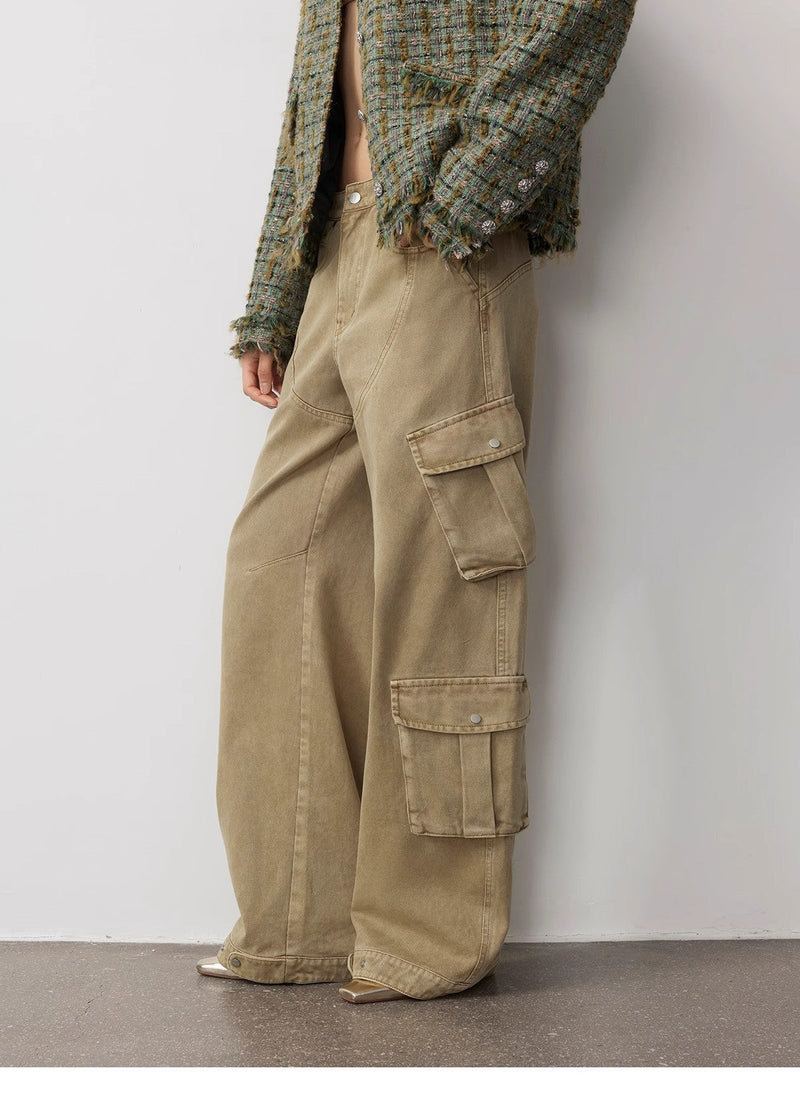 Heavy Washed Personalized Distressed American Streetwear Cocoon Jeans