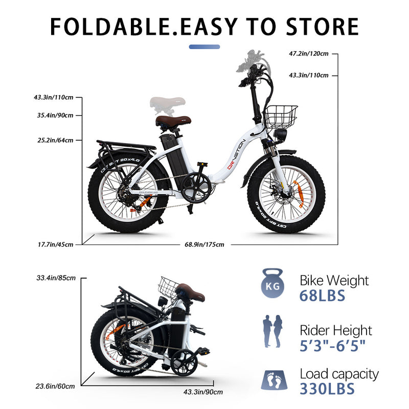 DRVETION CT20 Electric Bicycle - 750W Motor, 45KM/H Speed, Samsung Battery