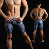 Professional Men's Swimming Trunks - Five-Point Polyester Swimwear for Large Sizes