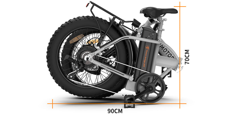 Premium Foldable Fat Tire Electric Bike - 20x4.0 Inch 48V Extended Range E-Bike with Dual Disc Brakes