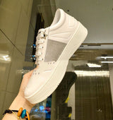 Premium Pearl Sequin Platform Sneakers - Trendy Lace-Up Casual Sports Shoes