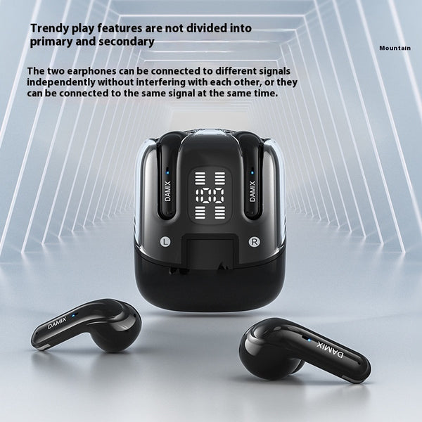 Wireless Bluetooth Earbuds DX16 - Gaming Headset with Digital Display & Noise Reduction
