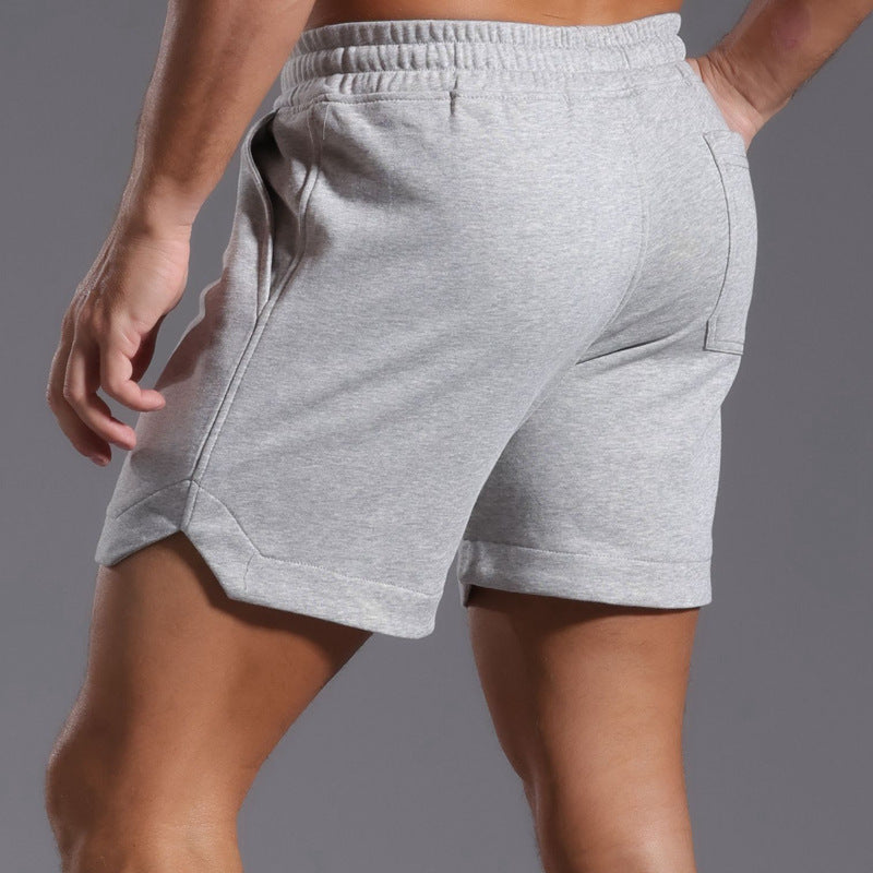 Premium Cotton Athletic Shorts - Men's Moisture-Wicking Running Capris