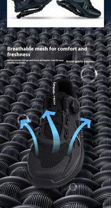 Black Tech Power Mechanical Running Shoes - Professional Athletic Marathon Footwear