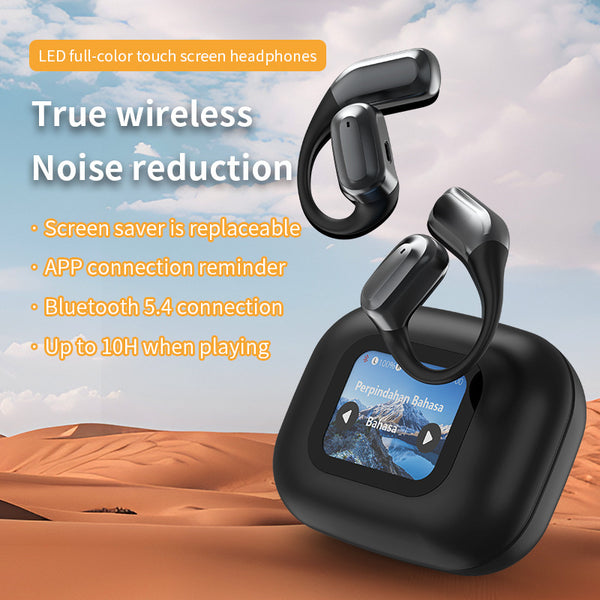 Smart Wireless Translation Earbuds - A16 Multi-Language Bluetooth Headphones with Color Screen