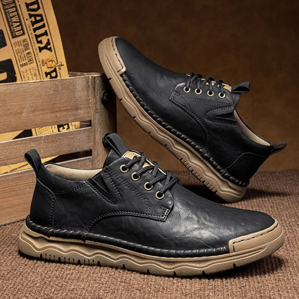 Premium Men's Vintage Business Casual Leather Shoes - Autumn Winter Collection