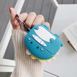 Adorable Cartoon Silicone AirPods Case with Carabiner - Protective Earphone Cover