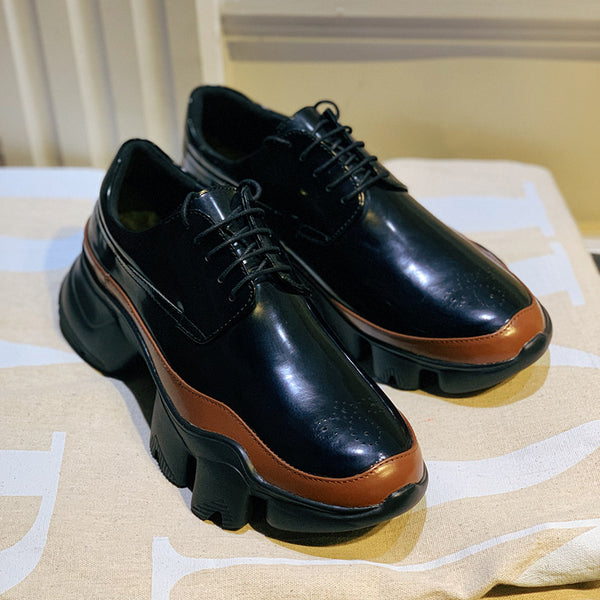 Sophisticated Handcrafted Leather Casual Shoes - Elevated Height Design